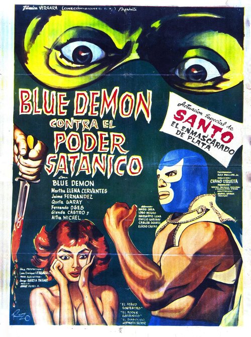Promotional poster/image for Blue Demon vs. the Satanic Power
