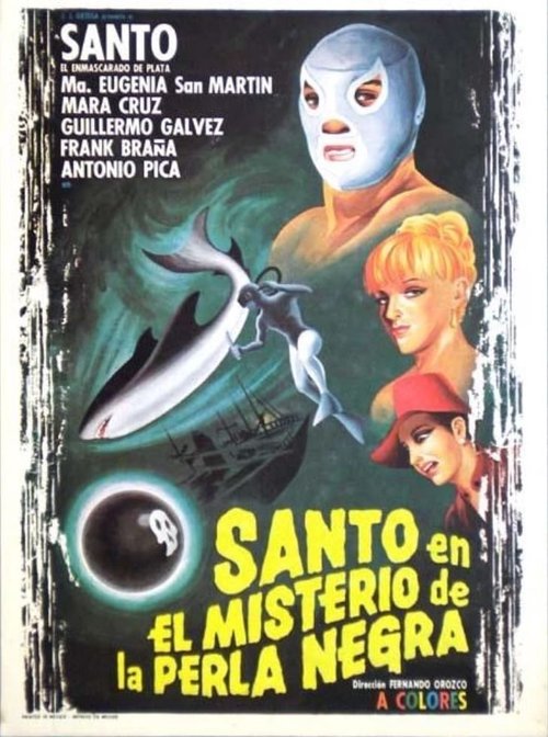 Promotional poster/image for Santo in the Mystery of the Black Pearl