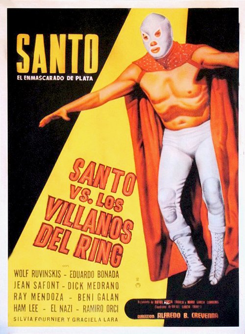 Promotional poster/image for Santo the Silver Mask vs. The Ring Villains