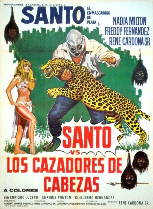 Promotional poster/image for Santo vs. the Head Hunters