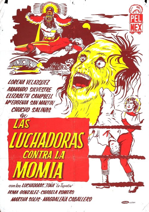Promotional poster/image for The Wrestling Women vs. the Aztec Mummy